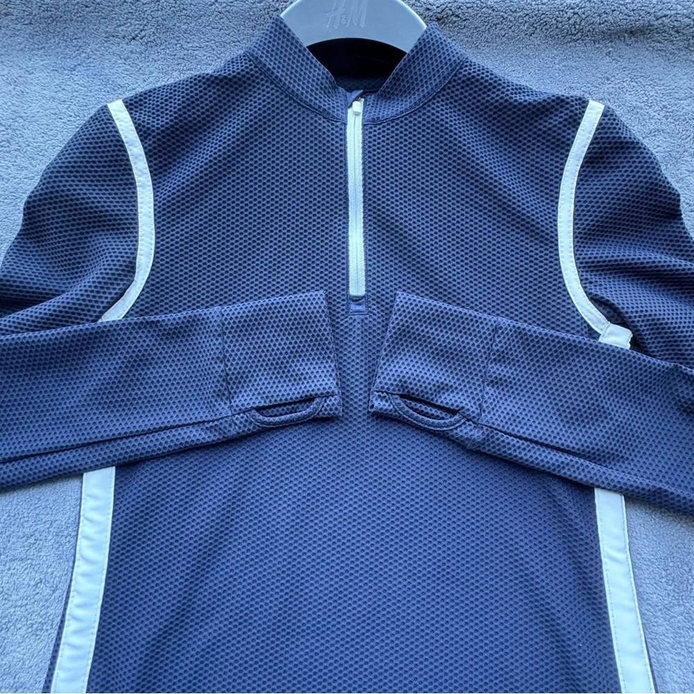 Tory Sport Navy Long Sleeve Top with White Accents - Picture 16 of 16